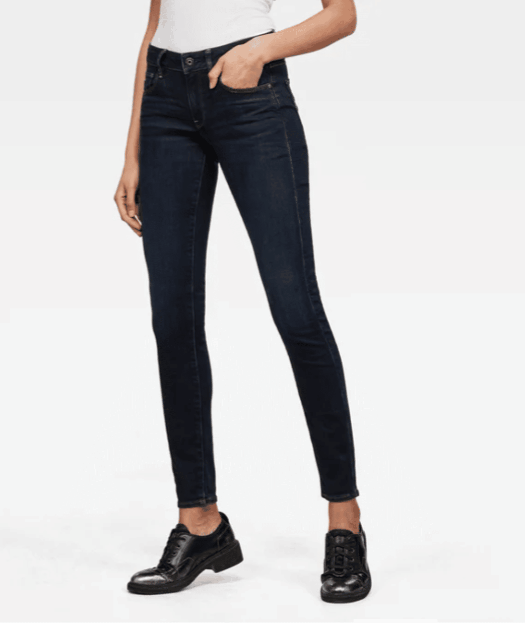 3301 mid waist straight jeans