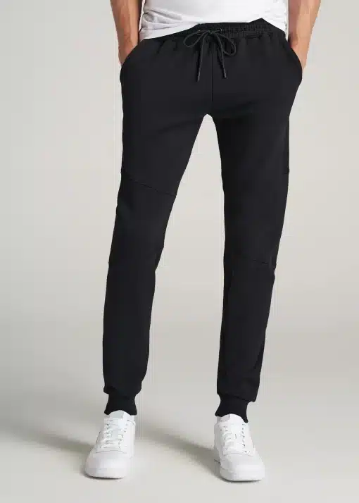 American Tall: WEAREVER FLEECE JOGGERS FOR TALL MEN IN BLACK