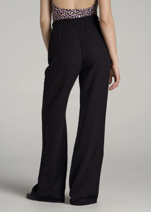 American Tall - GAUZE COVER UP PANTS FOR TALL WOMEN IN BLACK - Image 2