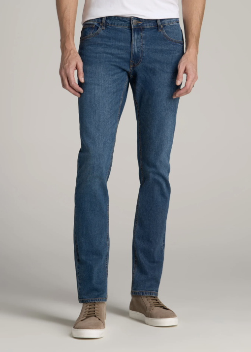 American Tall: CARMAN TAPERED JEANS FOR TALL MEN IN WORN BLUE