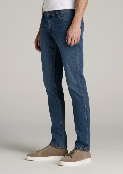 American Tall: CARMAN TAPERED JEANS FOR TALL MEN IN WORN BLUE - Image 3