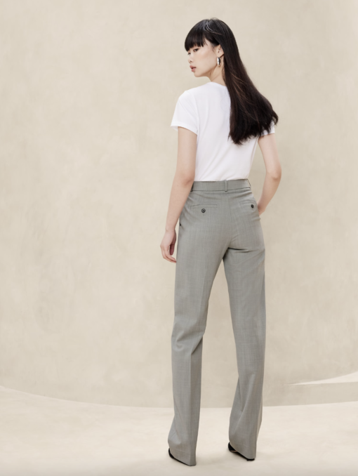 Banana Republic - SIENA STRAIGHT ITALIAN WOOL PANT - Image 4