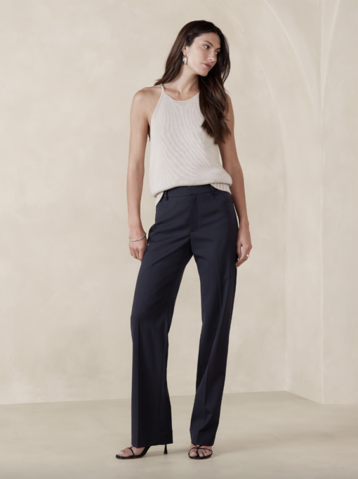 Banana Republic - SIENA STRAIGHT ITALIAN WOOL PANT