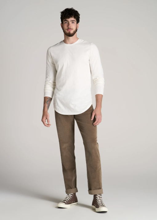 American Tall - STRAIGHT-LEG STRETCH CORDUROY PANTS FOR TALL MEN IN DARK SAND - Image 2