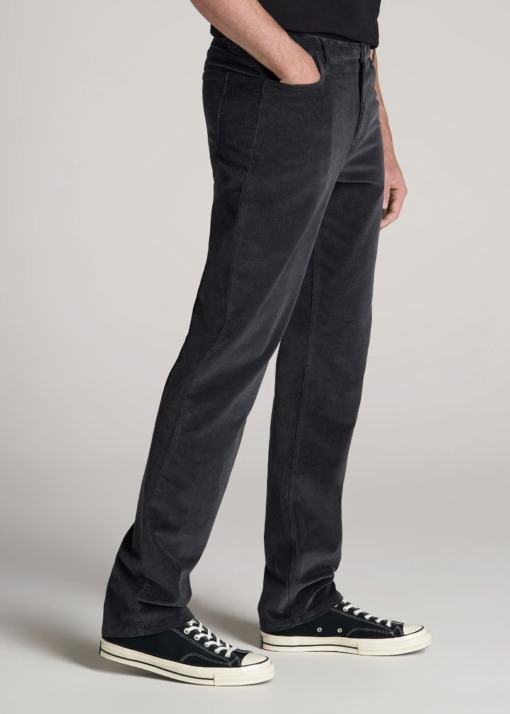 American Tall - STRAIGHT-LEG STRETCH CORDUROY PANTS FOR TALL MEN IN IRON GREY - Image 5