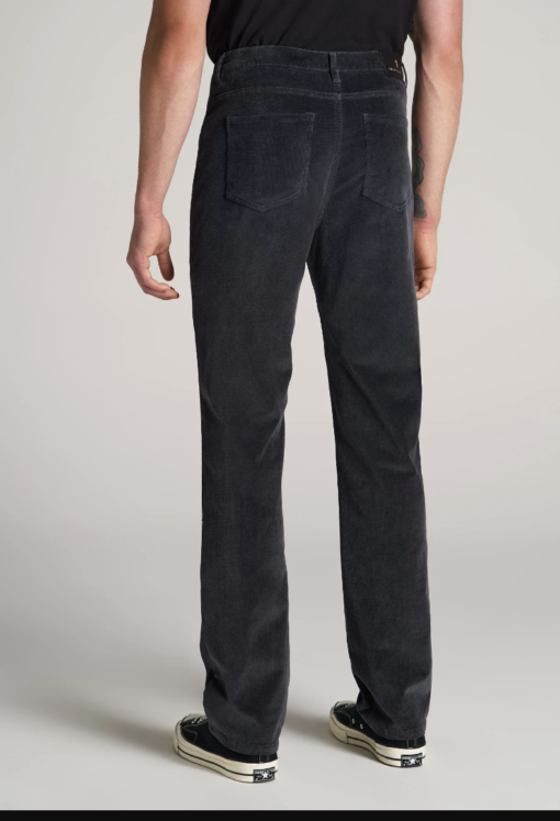 American Tall - STRAIGHT-LEG STRETCH CORDUROY PANTS FOR TALL MEN IN IRON GREY - Image 4