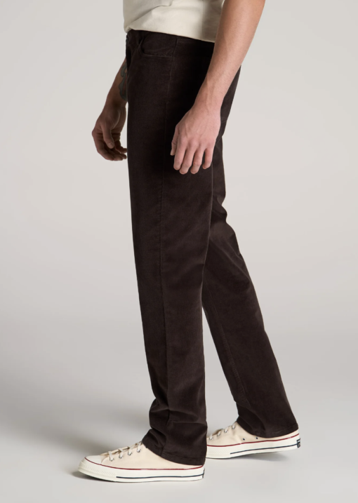 American Tall - STRAIGHT-LEG STRETCH CORDUROY PANTS FOR TALL MEN IN CHOCOLATE - Image 5