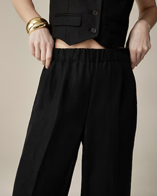 J.CREW - Tall pleated pull-on pant in linen-cupro blend - Image 4