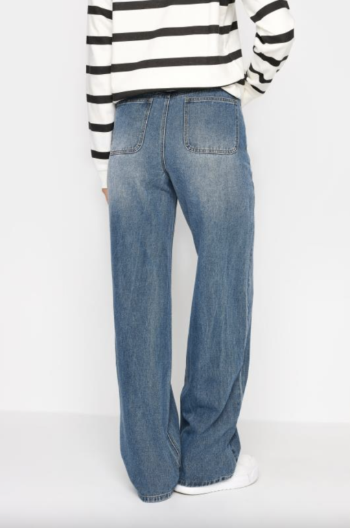 Long Tall Sally - LTS Tall Blue Wide Leg High Waisted Jeans - Image 3