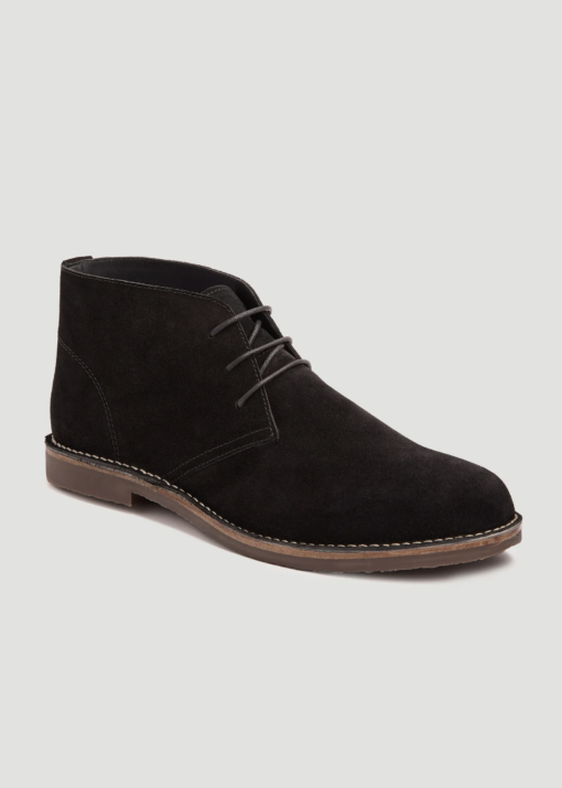 American Tall: TALL MEN'S CHUKKA BOOTS IN BLACK