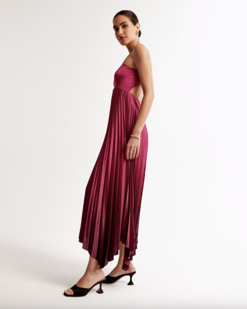 Abercrombie & Fitch - The A&F Giselle Clasp-Back Pleated Midi Dress - Image 5