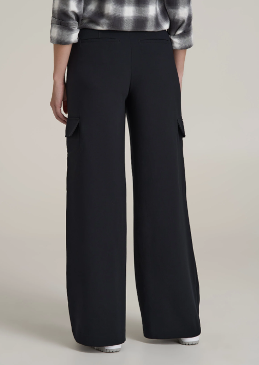 American Tall: Cargo Wide Leg Dress Pant Women's in Black (Tall Women 5'9 - 6'6) - Image 5