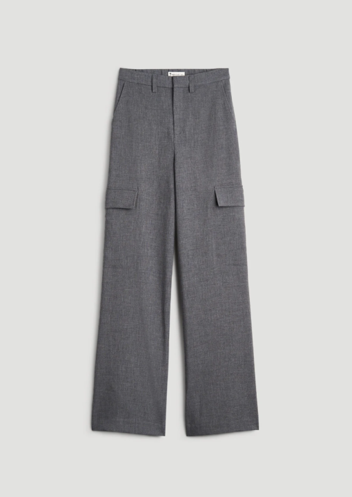 American Tall: Cargo Wide Leg Dress Pant Women's in Graphic Charcoal (Tall Women 5'9 - 6'6) - Image 2