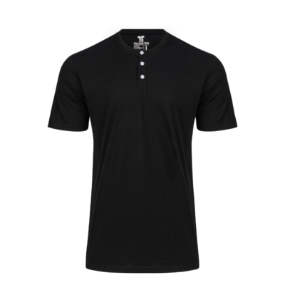 Dual Blend Henley - Black