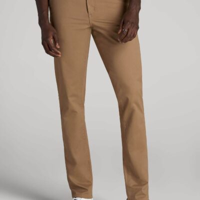 Carman Tapered Fit Chino Pant in Russet Brown