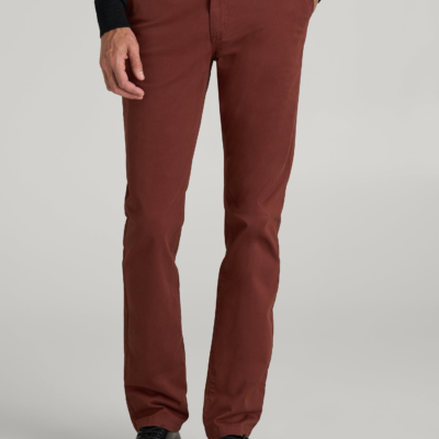 Carman Tapered Fit Chino Pant in Intense Rust