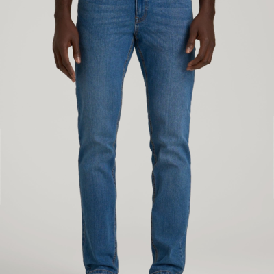 Carman Tapered Fit Jeans in Classic Mid Blue