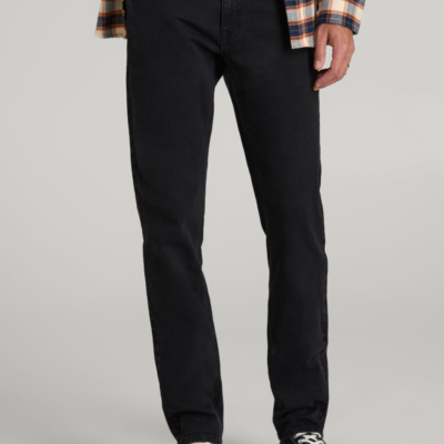 Carman Tapered Fit Jeans in Onyx Black Wash