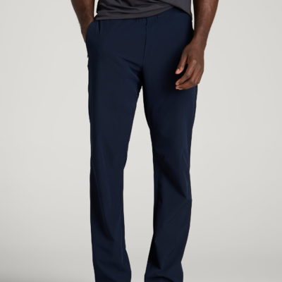 Featherweight Straight Leg Track Pant for Tall Men in Royal Navy
