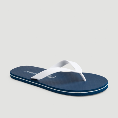 Men's Flip-Flop in Navy Blue/White
