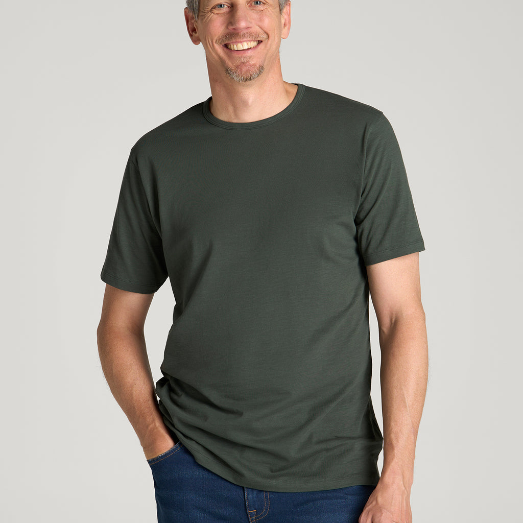 REGULAR-FIT Slub Tee for Tall Men in Boreal Forest