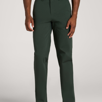 4-Way Stretch Commuter Tapered Chino Pants for Tall Men in Boreal Forest