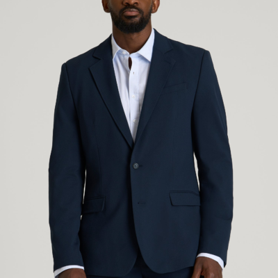 Modern Fit Suit Jacket for Tall Men in Evening Blue