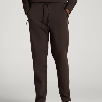 Tech Motion Fleece Tapered Pant for Tall Men in Espresso