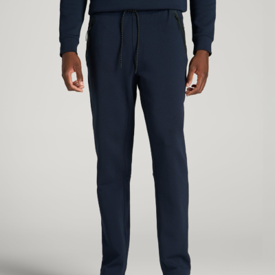 Tech Motion Fleece Tapered Pant for Tall Men in Royal Navy
