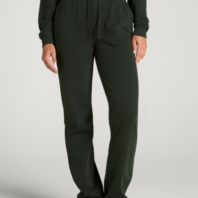 Everyday Straight Leg Open Bottom Fleece Pant for Tall Women in Boreal Forest