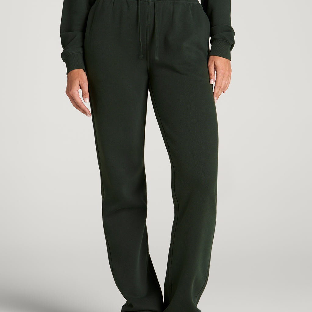 Everyday Straight Leg Open Bottom Fleece Pant for Tall Women in Boreal Forest