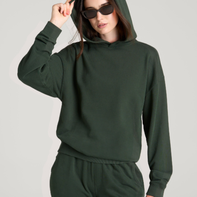 Everyday French Terry Hoodie for Tall Women in Boreal Forest