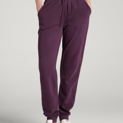 Everyday French Terry Jogger for Tall Women in Aubergine