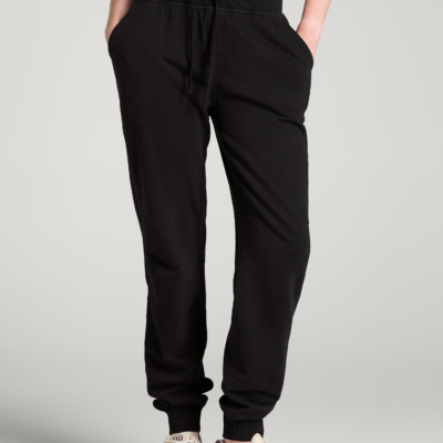 Everyday French Terry Jogger for Tall Women in Black