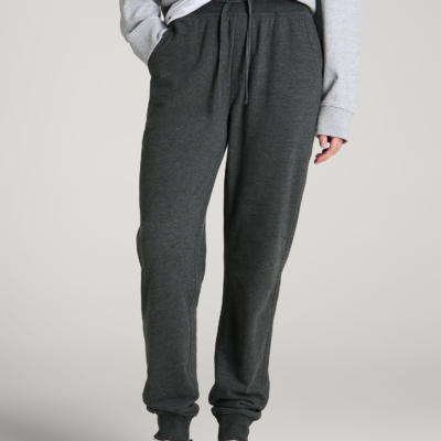 Everyday French Terry Jogger for Tall Women in Charcoal Mix