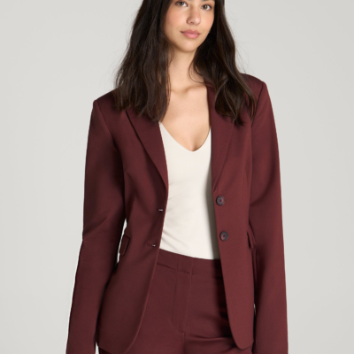 Freedom Flex Two-Button Slim Fit Blazer for Tall Women in Rum Raisin