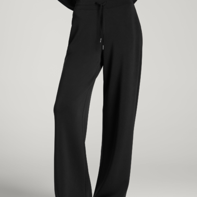 Soft Motion Pull-On Tie Waist Pants for Tall Women in Black