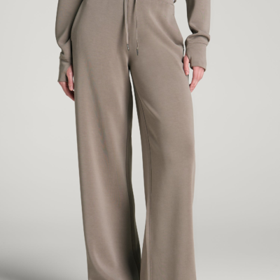 Soft Motion Pull-On Tie Waist Pants for Tall Women in Portobello