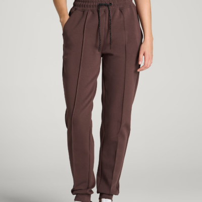 Tech Motion Pin Tuck Jogger for Tall Women in Dark Brown