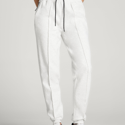 Tech Motion Pin Tuck Jogger for Tall Women in Heather Frost