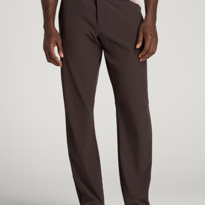 Featherweight Straight Leg Track Pant for Tall Men in Espresso