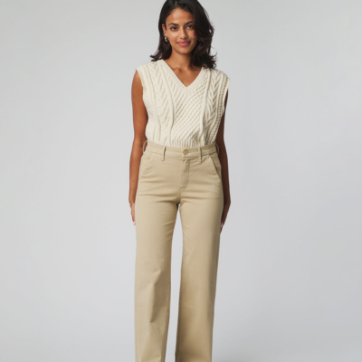 The Malibu Wide Chino | Oat