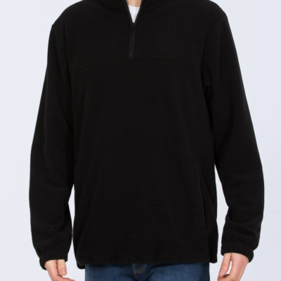 2t Asher Tall Quarter Zip Fleece (black)