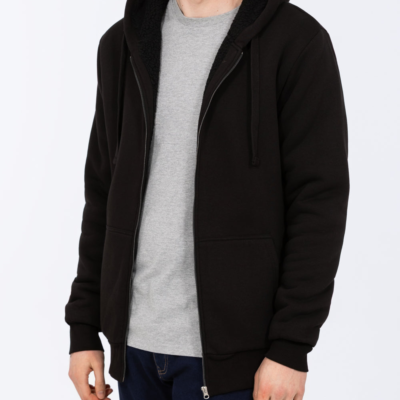 2t Andrew Tall Sherpa Hoodie (black)