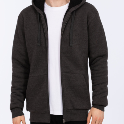 2t Andrew Tall Sherpa Hoodie (charcoal)
