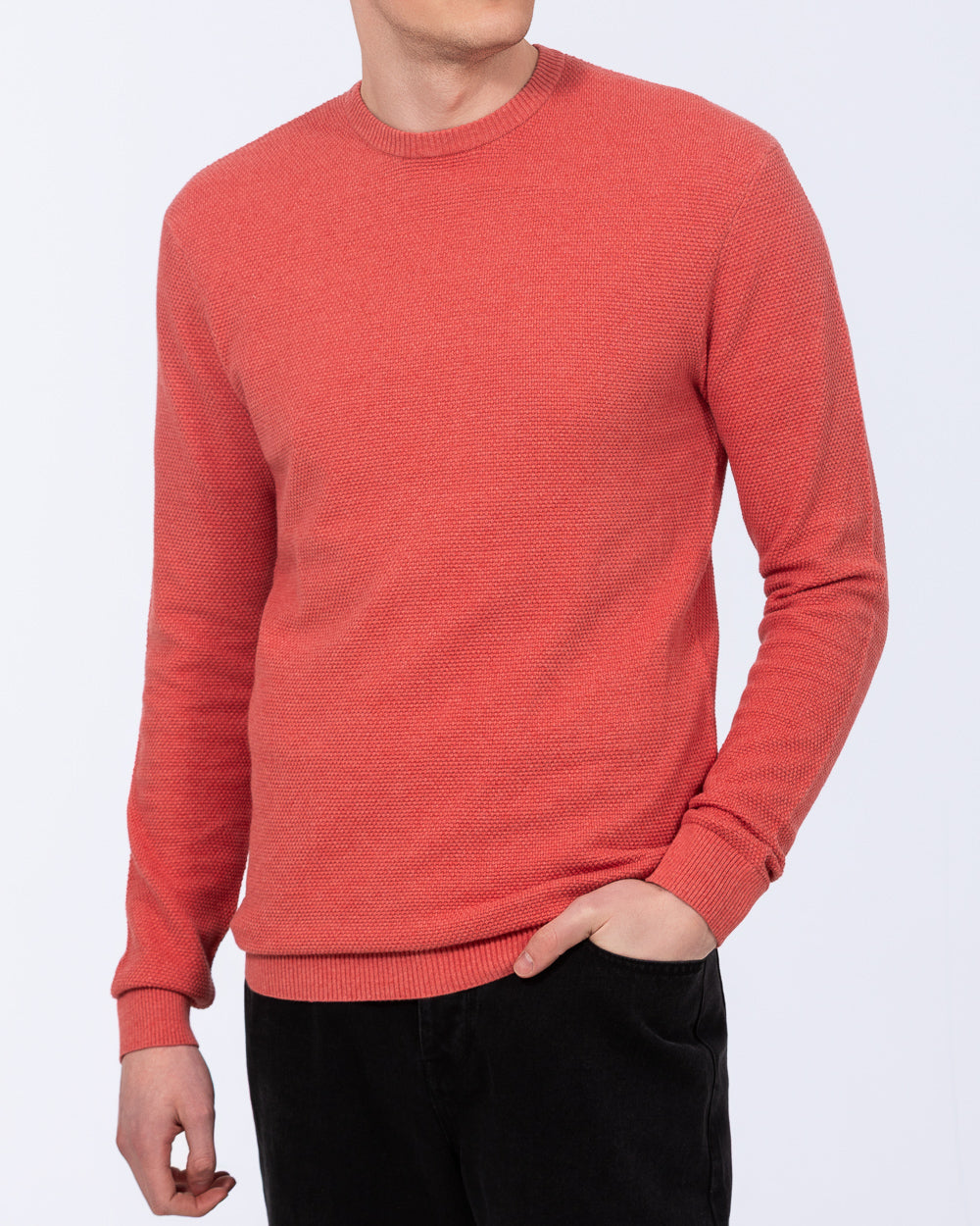 2t Alfred Tall Stitched Jumper (coral)