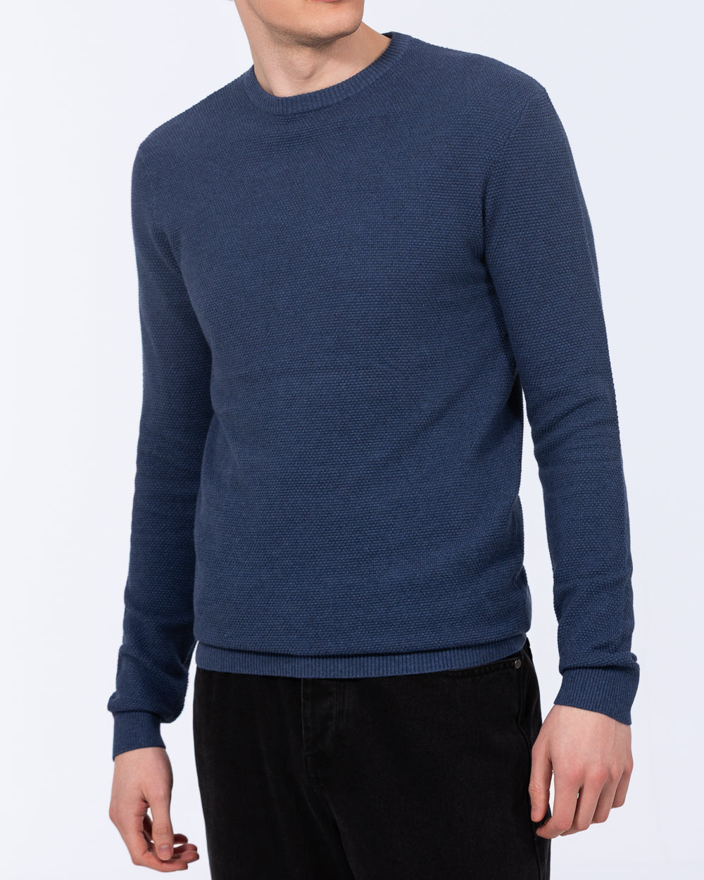 2t Alfred Tall Stitched Jumper (indigo)