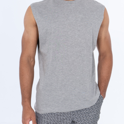 2t Reign Tall Drop Armhole Tank Top (grey marl)