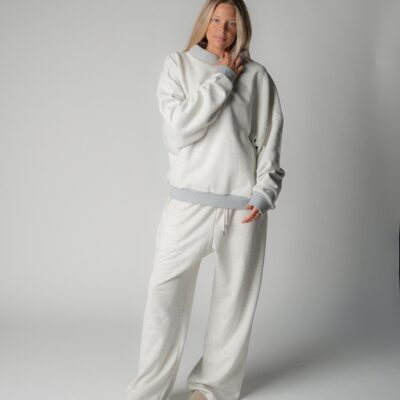 MOCKNECK IN HEATHER GREY