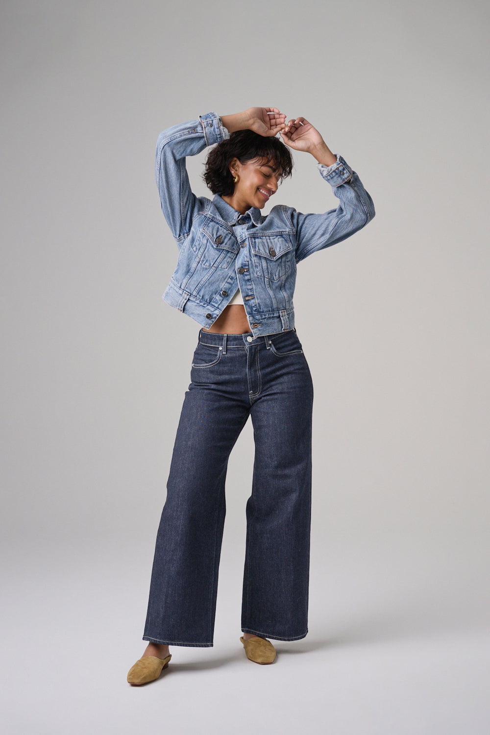 The Hermosa Wide Denim | Deep Indigo